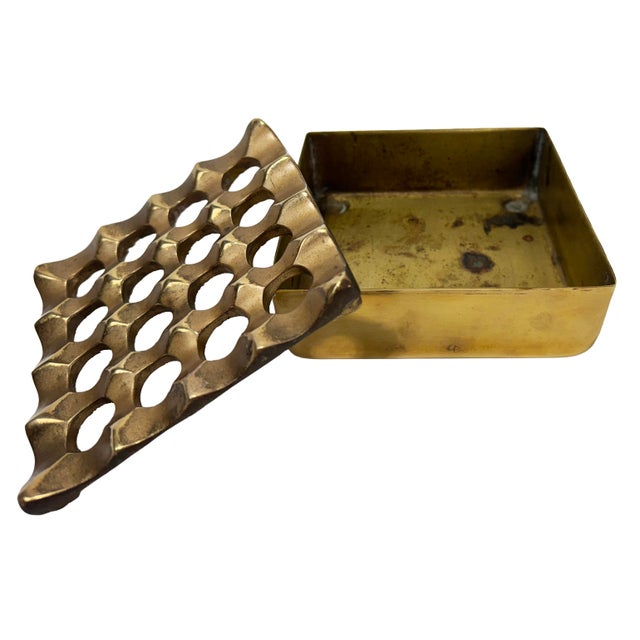 Vintage Beck and Jung Style Sculptural Brass Ashtray For Sale - Image 9 of 10