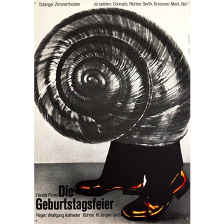 The Birthday Party Theater Poster from Frieder Grindler, 1968 For Sale
