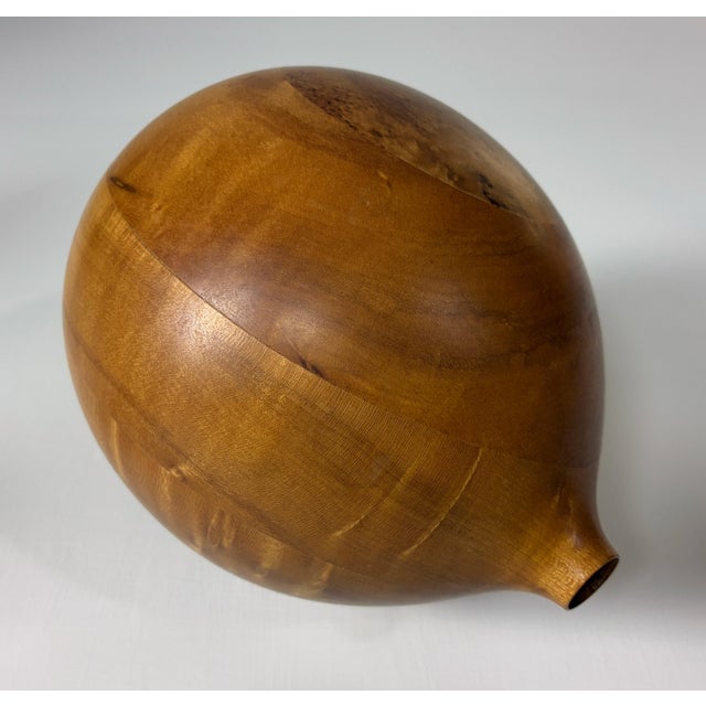 Pair of 1950s Exotic Turned Wood Vessels - Weed Pots For Sale In Seattle - Image 6 of 10