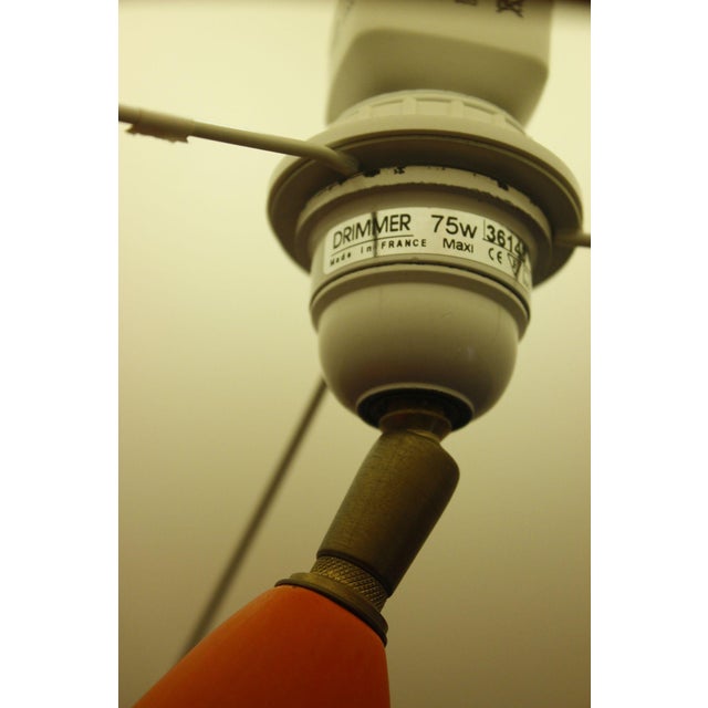 Large Orange Ceramic Table Lamp by Louis Drimmer, 1980s For Sale - Image 13 of 16