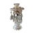 Antique Victorian Pressed Glass Three-Arm Girandole Candelabra For Sale - Image 4 of 14