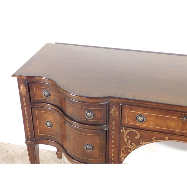 Drexel Heritage Covington Park Collection Serpentine Mahogany Sideboard Chairish