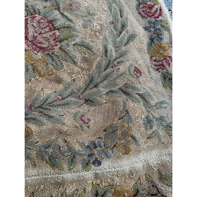 French Needlepoint Chair Cover Tapestry from Bobyrug, 1890s For Sale - Image 3 of 18