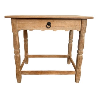 Danish Brutalist Oak Bedside Table in the Style of Henning Kjjærnulf, 1960s For Sale