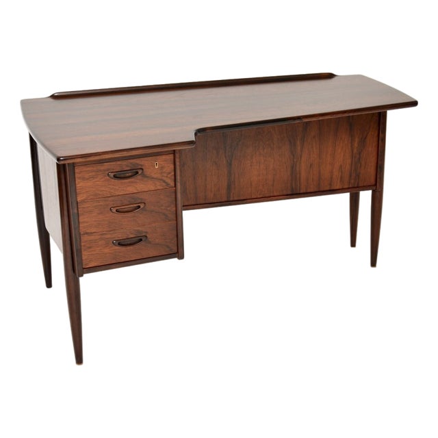 Vintage Swedish Boomerang Desk attributed to Goran Strand for Lelangs Mobelfabrik, 1960s For Sale