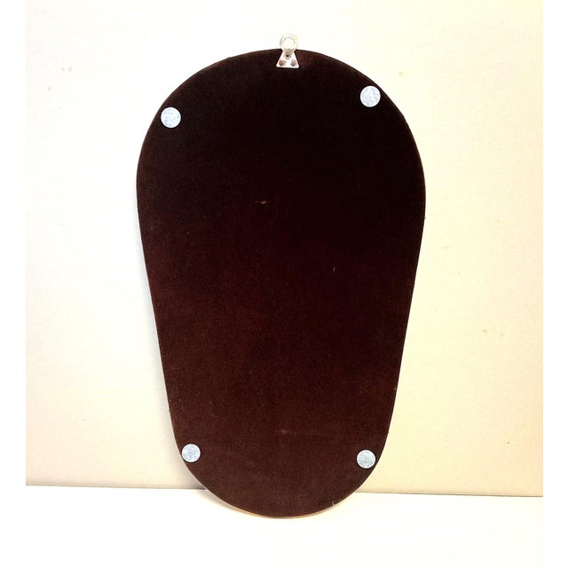Vintage Italian Oval Mirror, 1950 For Sale - Image 4 of 6