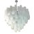 Contemporary Huge Venied-White Alabastro "Tronchi" Murano Glass Chandelier by Simoeng For Sale