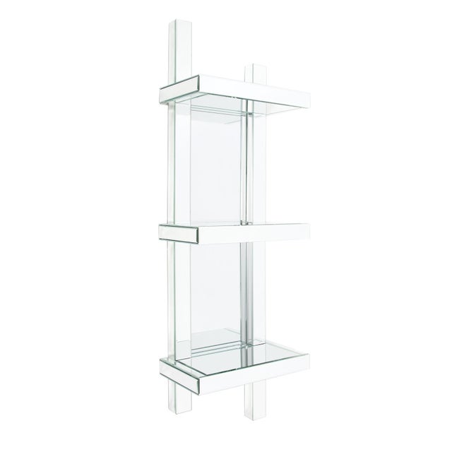 The Trellis Mirrored Wall Shelf - A contemporary version of our most popular mirrored three shelf wall unit, The Trellis...