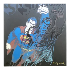Andy Warhol Vintage 1986 Lmtd Edtn Myth Series Large Fine Art Lithograph Print " Superman " 1981