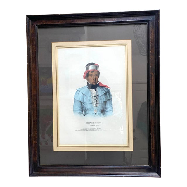 The McKenney & Hall Pl. 67, Chittee Yoholo Indigenous American Color Lithograph 1838 Framed For Sale