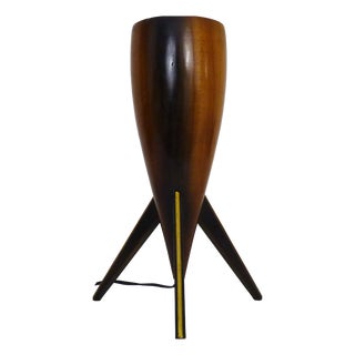 Wooden Table Lamp, Italy, 1970s For Sale