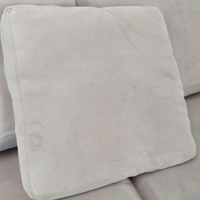 Light Gray Room and Board Metro Gray Sectional Sofa With Chaise For Sale - Image 8 of 8