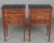 A pair of 19th century French Louis XVI style side tables, or nightstands made of solid cherry. Three dovetailed drawers...