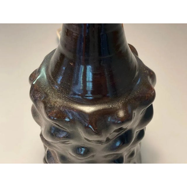 Vintage Danish Bubble Ceramic Table Lamp, 1960s For Sale - Image 3 of 7