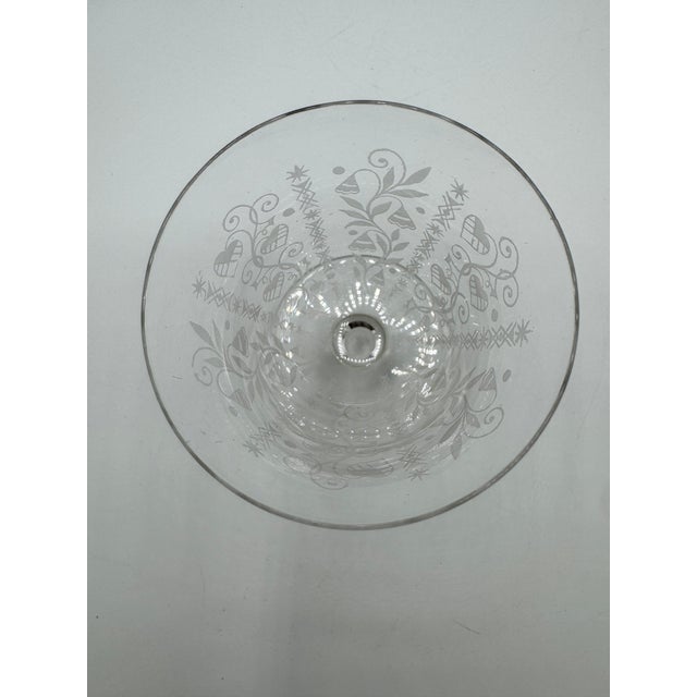White Wine Glasses with Argentina Pattern from Baccarat, 1940, Set of 5 For Sale - Image 14 of 18