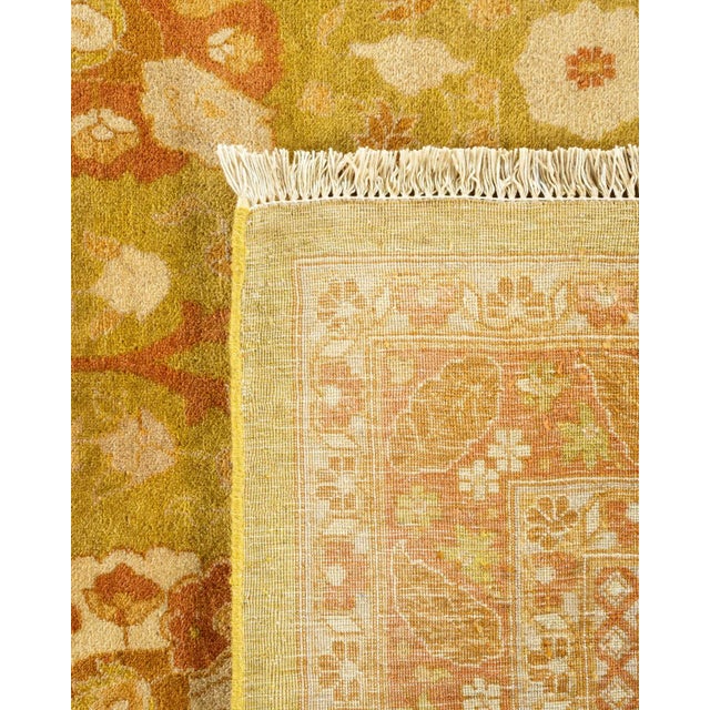 2000 - 2009 Mogul, One-of-a-Kind Hand-Knotted Area Rug in Green, 9' 1" x 12' 6" For Sale - Image 5 of 8