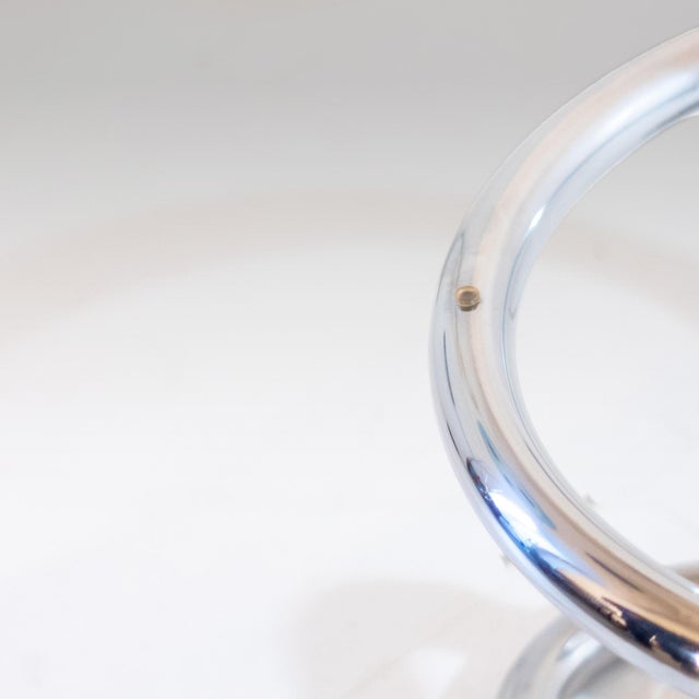 Giotto Stoppino Cobra Coffee Table in Chromed Metal & Smoked Glass from Giotto Stoppino, 1960s For Sale - Image 4 of 14