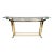 Mastercraft Style Console Table Glass & Brass For Sale