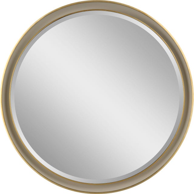 Thomas O'Brien for Visual Comfort Signature Tricia 30" Illuminated Round Mirror in Polished Nickel and Gild For Sale In Houston - Image 6 of 10
