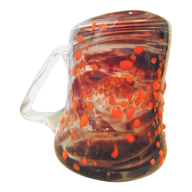 Mid-Century End of the Day Art Glass Beer Mug For Sale