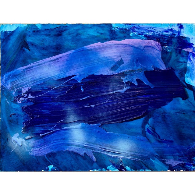 Francine Tint Francine Tint, Contemporary Gestural Abstraction "Boat Moon" Color Field Painting Woman Artist, 1990 For Sale - Image 4 of 9