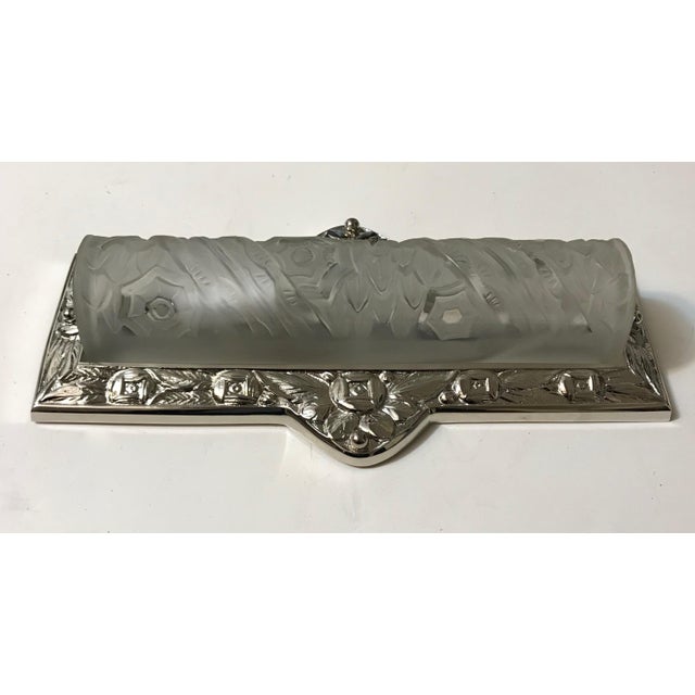 Metal Schneider French Art Deco Floral Wall Sconces - a Pair For Sale - Image 7 of 13