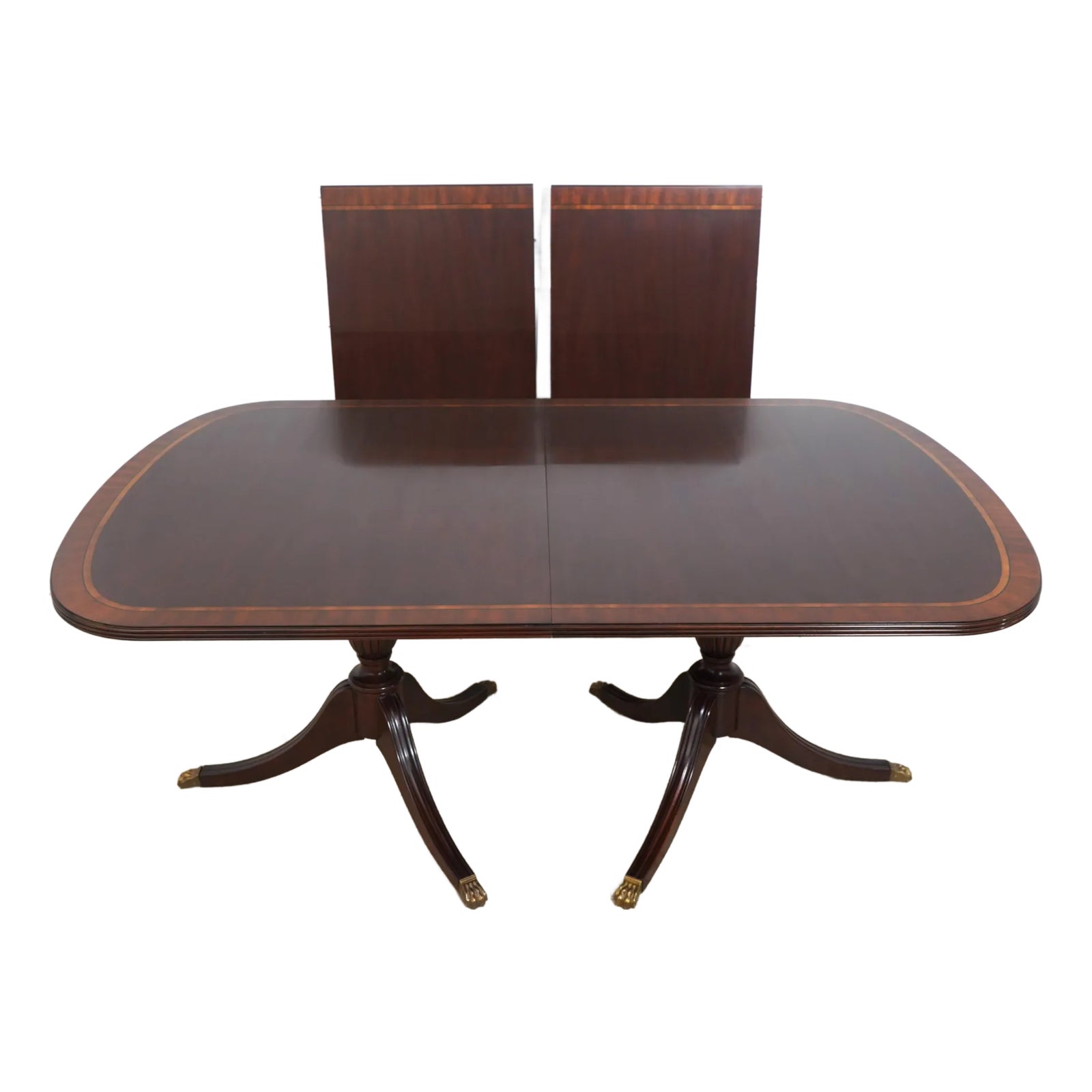 Henkel Harris Model 2207 Banded Mahogany Dining Table | Chairish