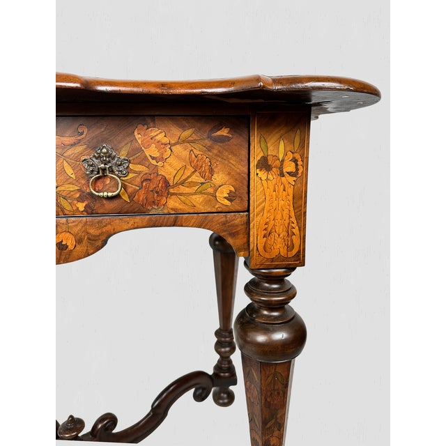 19th C Victorian Dutch Marquetry Occasional Table For Sale - Image 11 of 12