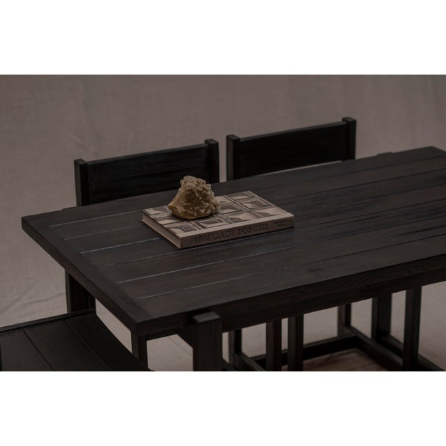 Minimalist Dining Set by Hugo Svensson for Bjärnums Möbelfabrik, 1960s, Set of 5 For Sale - Image 11 of 17
