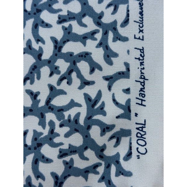2020s Clarence House Zepal Od Coral - Marine Sku 1381203 Indoor Outdoor Fabric 7 1/2 Yards For Sale - Image 5 of 6