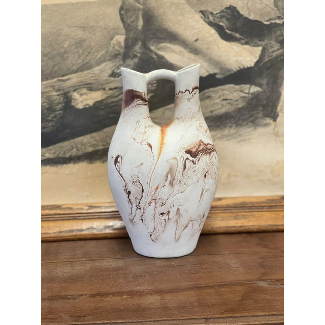 Vintage Handmade Double Spout Nemadji Vase For Sale In Seattle - Image 6 of 8