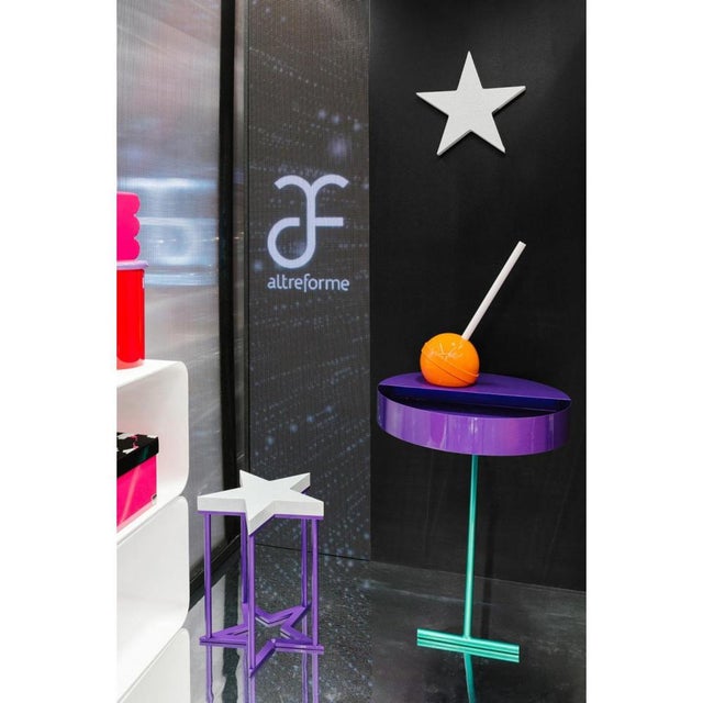 Galactica Star Decorative Stool in Powder-Coated Aluminum by Altreforme For Sale - Image 4 of 9