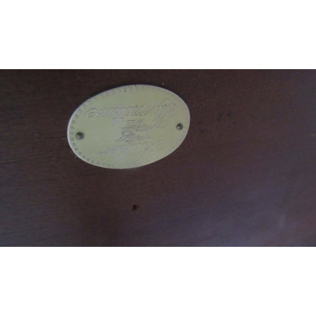 Baker Mahogany Baquet Dining Room Table Banded For Sale - Image 9 of 9