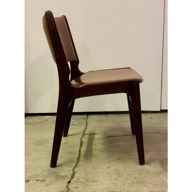 1960s 1960s A Pair of Mid-Century Danish Teak and Leatherette For Sale - Image 5 of 13