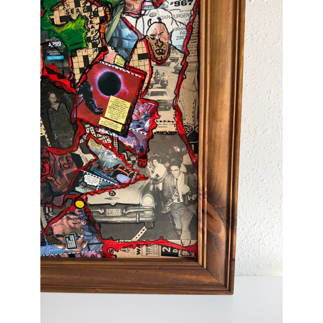 Red Large Serg Graff "American Legend" Mixed Media Original Contemporary Painting For Sale - Image 8 of 12