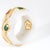 Vintage White Jade Ring Sz 5 Gemstones Vine Leaves 18k Yellow Gold Band For Sale In Los Angeles - Image 6 of 6