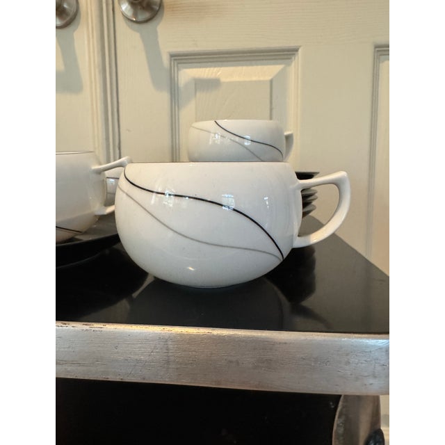 Vintage 90s Postmodern Japanese Daniel Hechter Coffee/ Tea Service (For 8) For Sale - Image 11 of 12