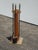 Vintage French Country Set of Three Fireplace Tools W Wood Stand For Sale - Image 4 of 9