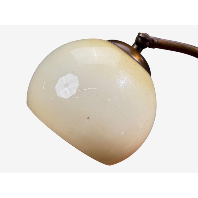 Metal European Modern, Desk Lamp, Brass, Glass, Europe, 1970s For Sale - Image 7 of 10