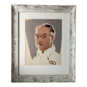 Framed and Signed Vintage Artist Self Portrait
