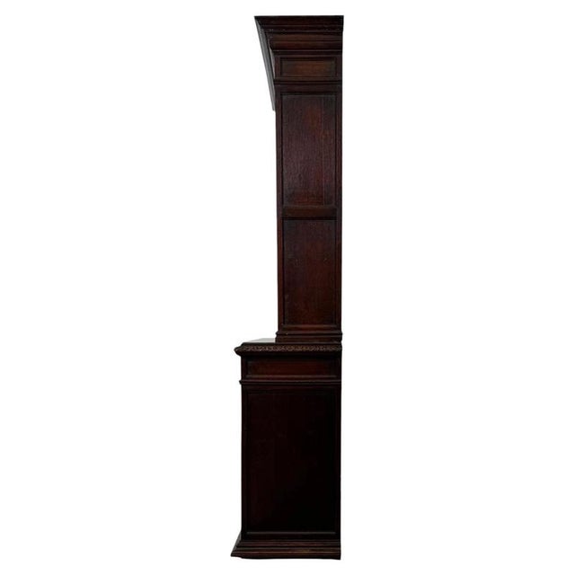 19th Century English Victorian Carved Oak Bookcase For Sale - Image 11 of 13