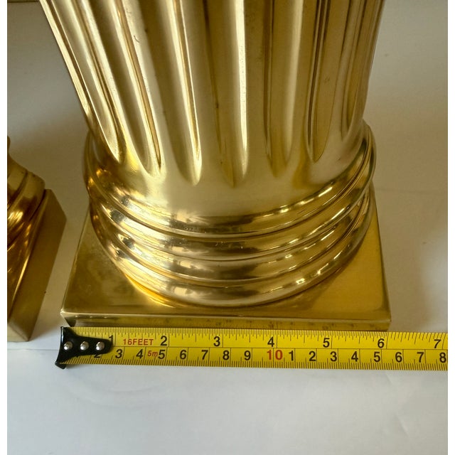 Eichholtz Brass Columns Bookend Pair For Sale In Montgomery - Image 6 of 7