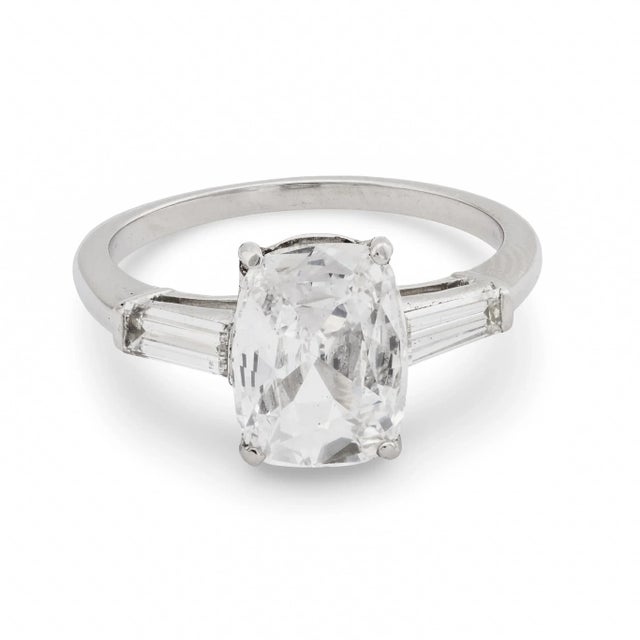 Contemporary 1960s Mid Century Gia 1.56 Carat Cushion Cut Diamond Engagement Ring, Size 6 For Sale - Image 3 of 8