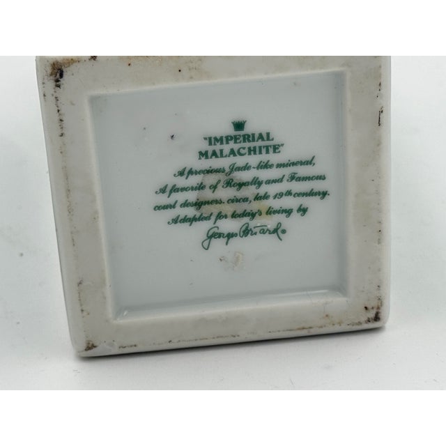 Vintage Porcelain George Briard Faux Malachite Vase For Sale In Miami - Image 6 of 6