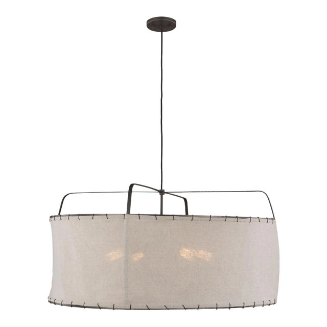 Ellen DeGeneres by Visual Comfort Studio Dunne Wide Pendant, Black For Sale