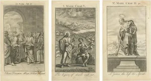 J. Drapentier, Gospel Scenes and Apostles from St. Marks, 1735, Paper, Set of 3