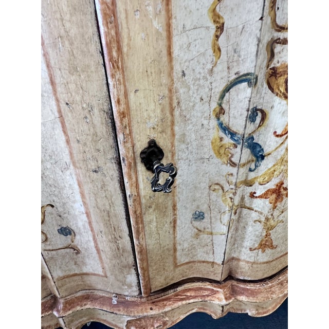 Beige 19th C. Italian Venetian Painted Secretary. For Sale - Image 8 of 13