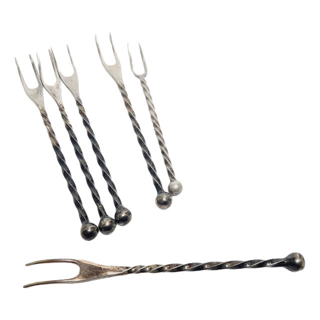 Postmodern Herring Forks from WMF, Germany, 1950s, Set of 6 For Sale