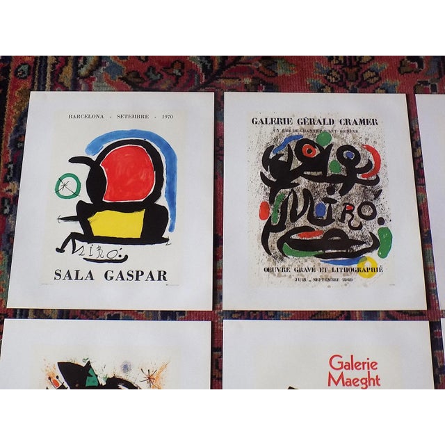This set of six (6) color lithographs (offset) by Joan Miro (Spain, France 1893-1983) was pulled from a vintage 20th...