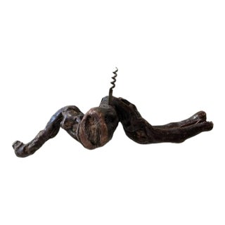 Huge Vintage Grape Wood Corkscrew For Sale